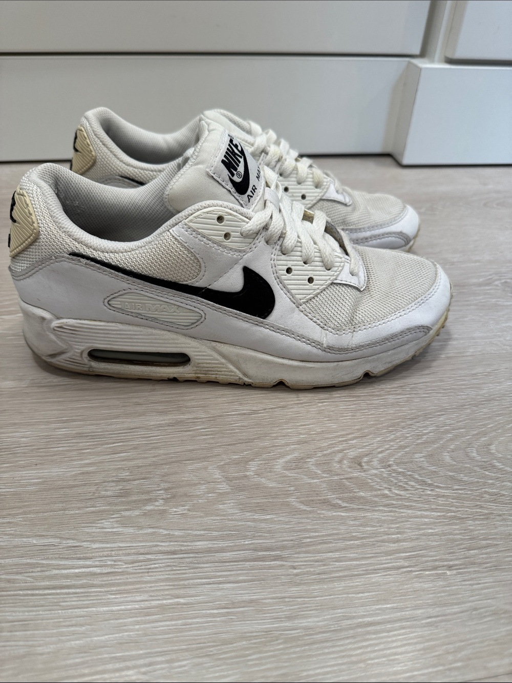 Nike White and Black Air Max Sneakers